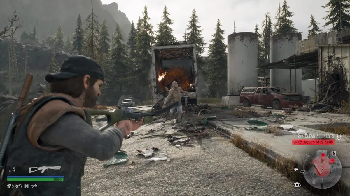 Post-apocalyptic Oregon wilderness in Days Gone
