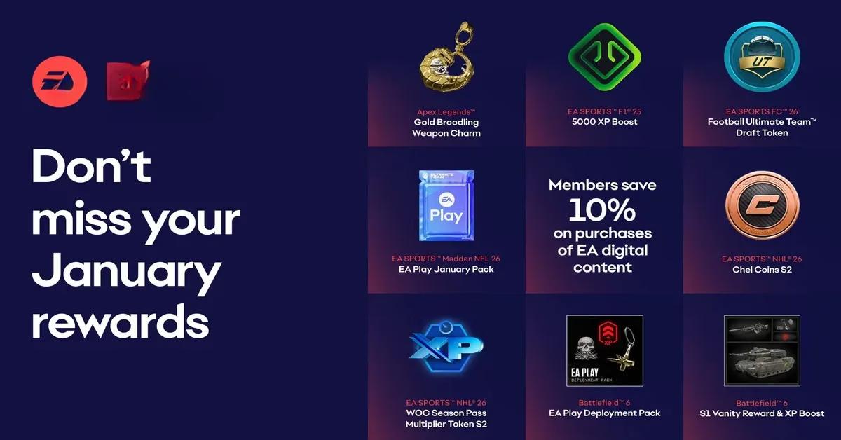 EA Play January 2025 Rewards Banner