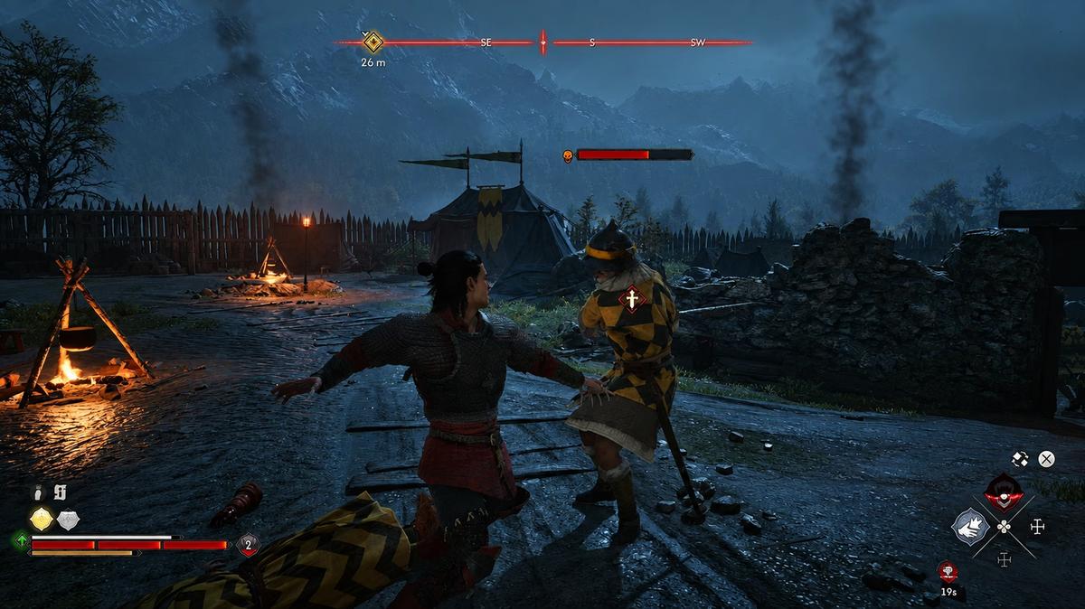 Sample fighting in the game
