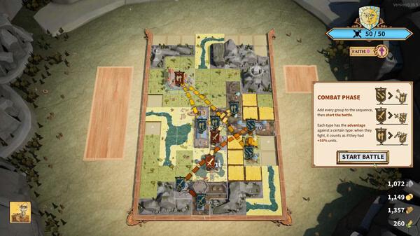 A screenshot from Drop Duchy showing a strategic battle map with pathways, icons, and a 'Start Battle' button on the right.